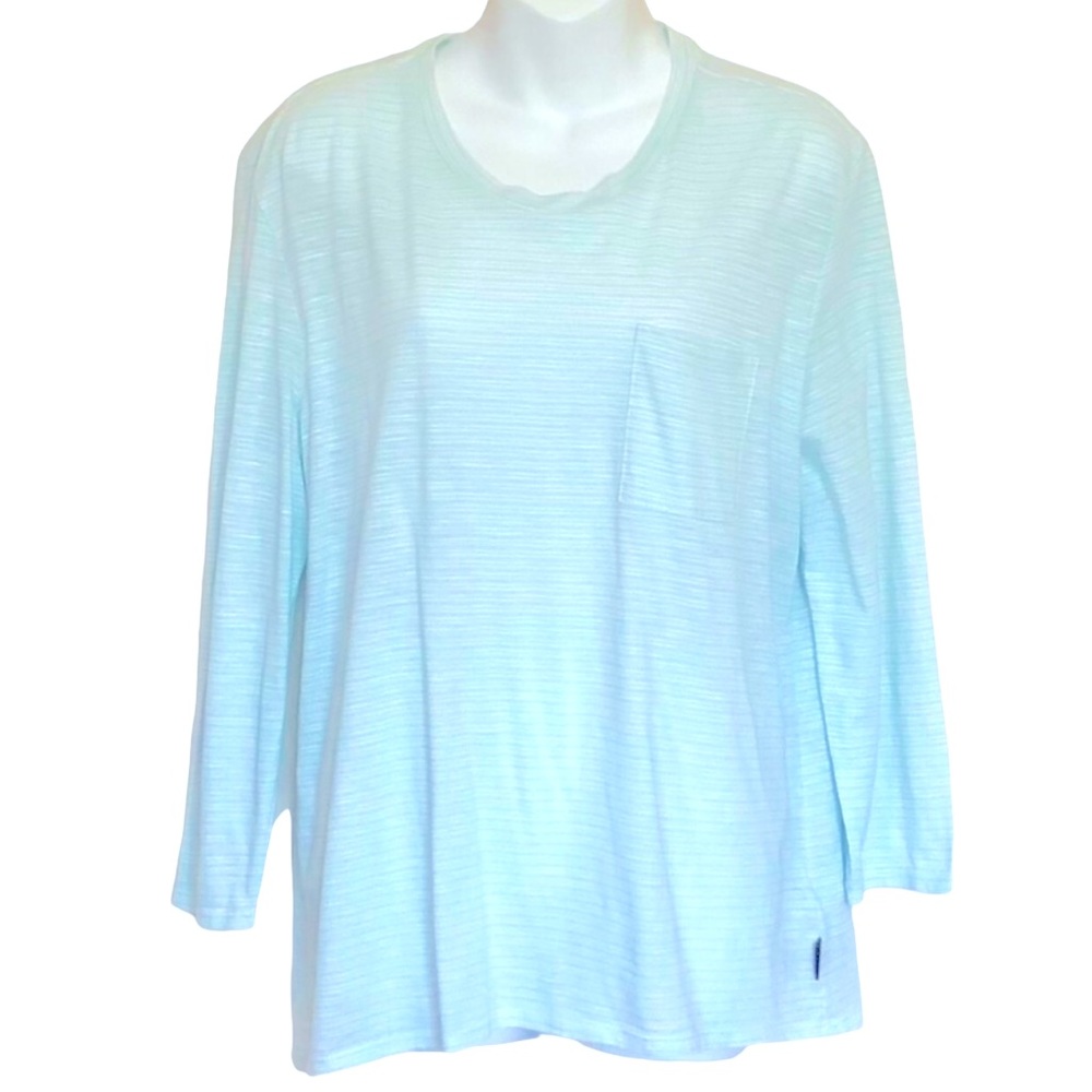 Patagonia Worn Wear Organic Cotton Blend Striped Tee Sz XL